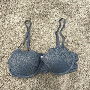 Victoria Secret date push up 34C baby blue lace bra